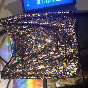 Colorful sequins skirt